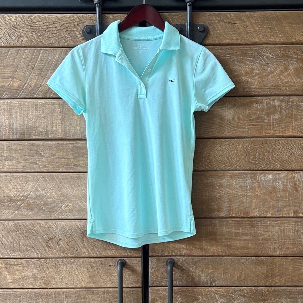 Vineyard Vines Women’s Short Sleeve Polo - Aqua